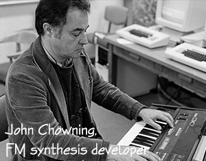 John Chowning playing a Yamaha DX7