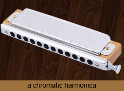 A chromatic harmonica